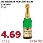 Allahindlus - Prantsusmaa Muscador Blanc vahuvein 75 cl