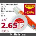 Allahindlus - Bibo papptaldrikud
23 cm
50 tk;
Bibo plasttops
25 cl
50 tk