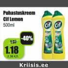 Allahindlus - Puhastuskreem
Cif Lemon
500ml