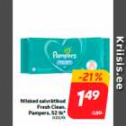 Allahindlus - Niisked salvrätikud
Fresh Clean,
Pampers, 52 tk*