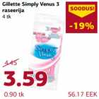 Allahindlus - Gillette Simply Venus 3 raseerija