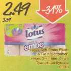 Allahindlus - Lotus Soft Embo Flush&Go tualettpaber