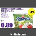 Allahindlus - ZOTT ZOTTARELLA MOZZARELLA
BASIILIKUGA 