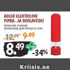 Allahindlus - Adler elektriline
pipra- ja soolaveski
