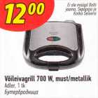 Võileivagrill 700 W, must/metallik