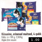 Kiisueine, erinevad maitsed, 4-pakk