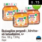 Ökoloogiline porgandi-, Kõrvitsa- või bataadipüree, 4+