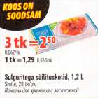 Sulguritega säilituskotid, 1,2 l