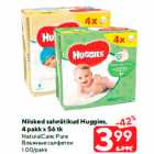 Niisked salvrätikud Huggies,
4 pakk x 56 tk

