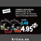 Allahindlus - UMBRO BOKSERID
MEESTELE, S–XL