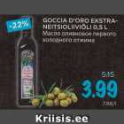 Allahindlus - GOCCIA D’ORO EKSTRANEITSIOLIIVIÕLI
0,5 L