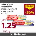 Allahindlus - Colgate Total
hambapasta