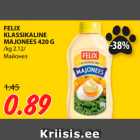 FELIX
KLASSIKALINE
MAJONEES 420 G