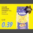 Allahindlus - SOLARE MAKARON SARVEKE 400g