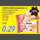 CHIPITA 7DAYS SAIAKESED 60g Double sarvesai vanilje ja mureli täidisega, croissant kakaokreemiga