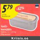 Vanillikoorejäätis
Balbiino, 5 L / 2,25 kg