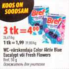 WC-värskendaja Color Aktiv Blue Eucalypt või Fresh Flowers