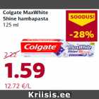 Allahindlus - Colgate MaxWhite
Shine hambapasta
125 ml