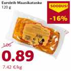 Allahindlus - Euroleib Maasikatasku
120 g