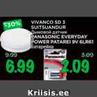 Allahindlus - VIVANCO SD 3
SUITSUANDUR; PANASONIC EVERYDAY
POWER PATAREI 9V 6LR61 