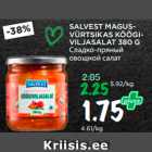 Allahindlus - SALVEST MAGUSVÜRTSIKAS
KÖÖGIVILJASALAT
380 G