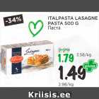 Allahindlus - ITALPASTA LASAGNE
PASTA 500 G