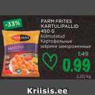 Allahindlus - FARM FRITES
KARTULIPALLID
450 G