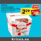 Allahindlus - Raffaello
kookoshelvestega
kaetud mandlimaius, 150 g