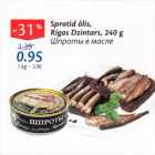 Sprotid õlis Rigas Dzintars, 240 g