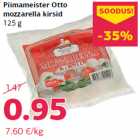 Allahindlus - Piimameister Otto
mozzarella kirsid
125 g