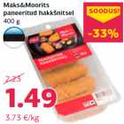 Allahindlus - Maks&Moorits
paneeritud hakkšnitsel
400 g