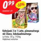 Kohvijook 3 in 1 Latte, piimamaitsega
või Choco, šokolaadimaitsega