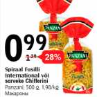 Spiraal Fusilli
International või
sarveke Chifferini