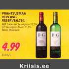 PRANTSUSMAA
VEIN B&G
RESERVE 0,75 L