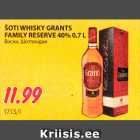 Allahindlus - ŠOTI WHISKY GRANTS
FAMILY RESERVE