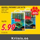 Allahindlus - MAXELL PATAREI 1,5V 24 TK