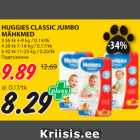 Allahindlus - HUGGIES CLASSIC JUMBO
MÄHKMED