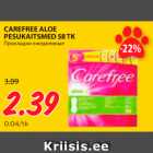 Allahindlus - CAREFREE ALOE
PESUKAITSMED 58 TK