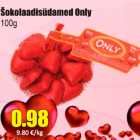 Allahindlus - Šokolaadisüdamed Only 100 g