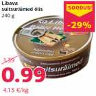 Allahindlus - Libava
suitsuräimed õlis
240 g