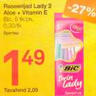 Allahindlus - Raseerijad Lady 2 Aloe + Vitamin E