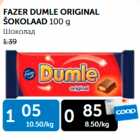 FAZER DUMLE ORIGINAL ŠOKOLAAD 100 G