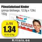 Allahindlus - Piimašokolaad Kinder