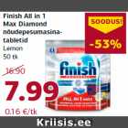 Allahindlus - Finish All in 1
Max Diamond
nõudepesumasinatabletid