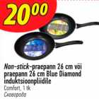 Non-stick-praepann 26 cm või praepann 26 cm Blue Diamond induktsioonpliidile