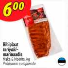 Ribiplaat teriyaki- marinaadis 