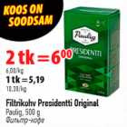 Filtrikohv Presidentti Original Paulig, 500 g