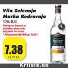 Allahindlus - Viin Zelenaja
Marka Kedrovaja
40%, 0,5L