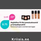 Allahindlus - Maybelline Fit Me! jumestuskreemid
ja kompaktpuudrid