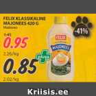 Allahindlus - FELIX KLASSIKALINE 
MAJONEES 420 G